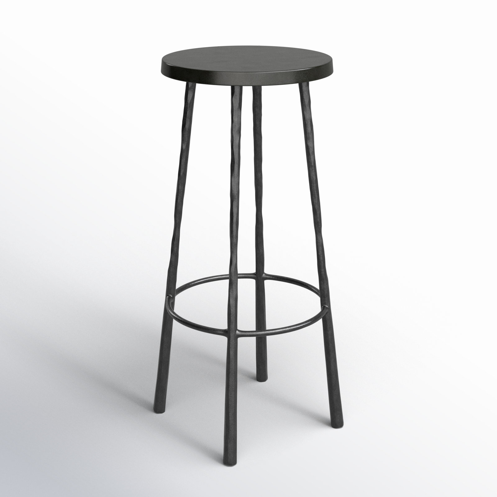 Moreen Bar Stool, Bar Stool (30" Seat Height), Dark Gunmetal