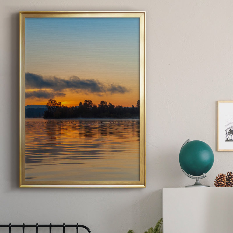 «Molten Gold», reproduction encadrée de qualité supérieure - prête à être accrochée, Or, H 42,5 po x l 30,5 po x P 1 po