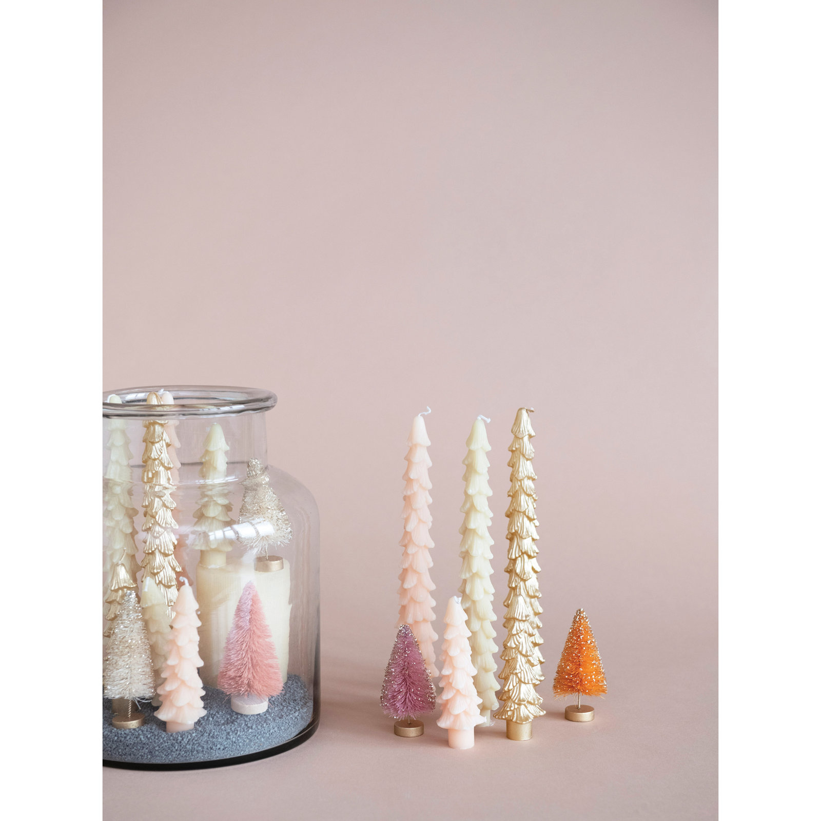 Unscented Taper Candle, Blush