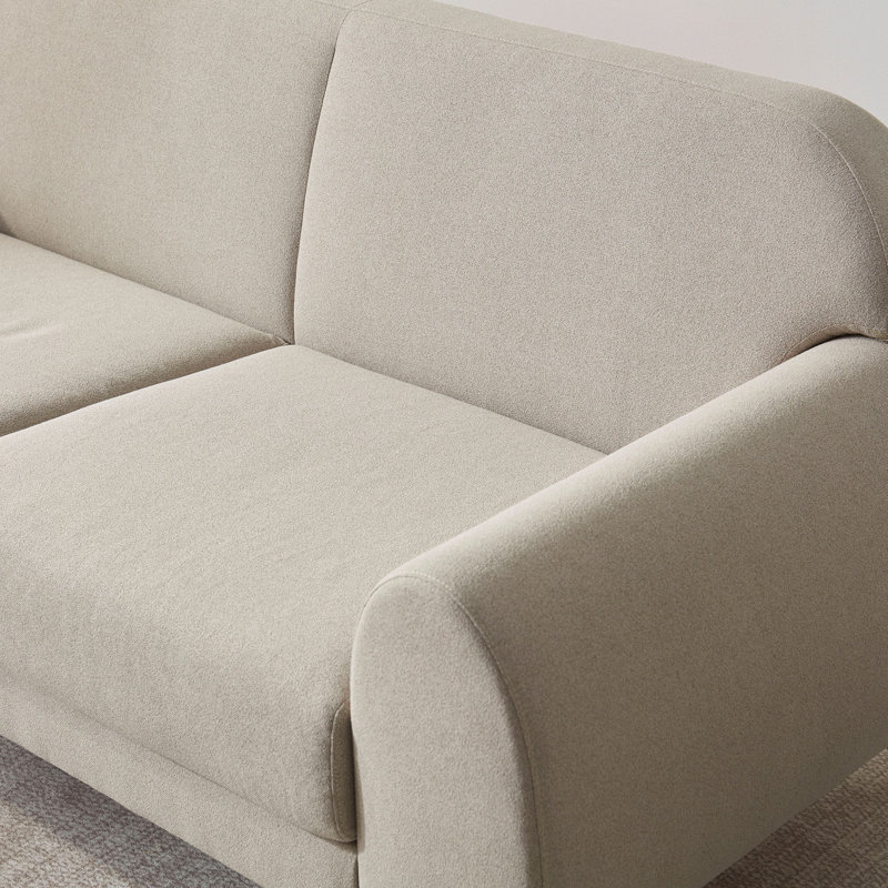 72.8" W Upholstered Loveseat, Brown