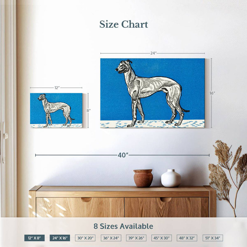 Brampt Greyhound III, 16" H x 24" W