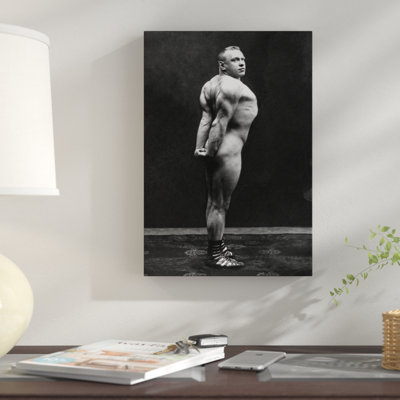 " Profile Of Arm Shoulder And Upper Back Flex " by Vintage Muscle Men