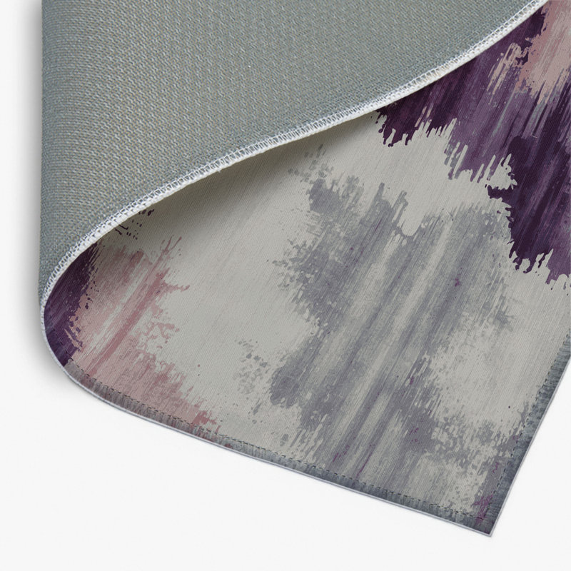 Tapis intérieur et extérieur gris Watercolor, Rectangulaire 2 pi x 3 pi