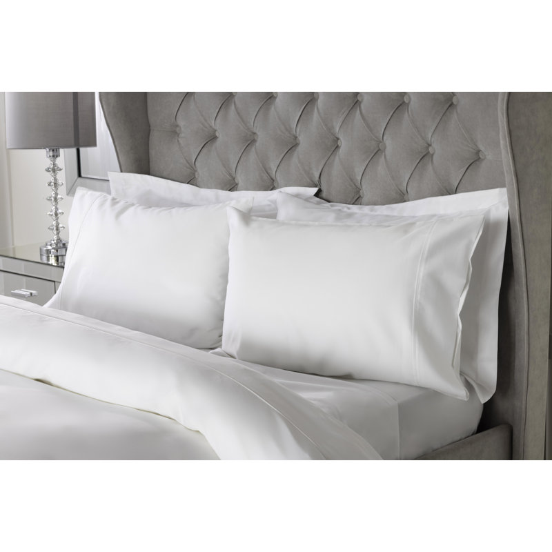 Bamboo Collection Solid Colour Duvet Cover, White, Single - 1 Standard Pillowcase