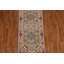 Tapis gris en laine noué à la main de conception unique 2 pi 6 po x 6 pi 2 po New Age