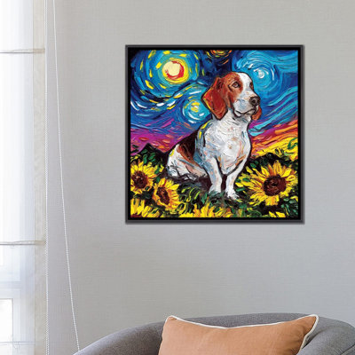" Basset Hound Night II " by Aja Trier