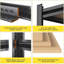 Fabrication en bois aggloméré et en métal à 4 niveaux avec tablette noire et rangement réglable 23,62 x 11,81 x 45,66 pouces pour le rangement à la maison