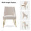 Chaise d'appoint rembourrée en velours avec pieds dorés -880248097