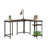L-Shaped Desk With Rustic Style, Brown Finish
