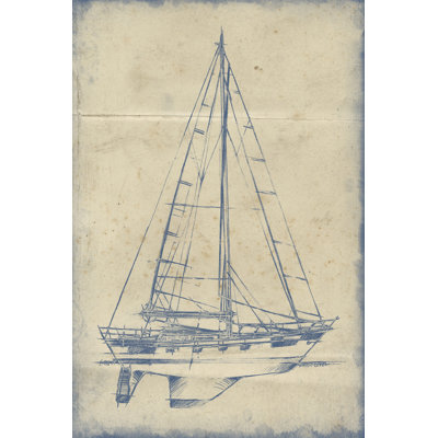 'Yacht IV' by Ethan Harper - Drawing Print