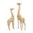 CosmoLiving by Cosmopolitan Gold Polystone Giraffe Sculpture Set of 2 12", 15"H-18443643