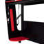 Structure de lit superposé pleine grandeur avec bureau surdimensionné à fixation latérale, avec ports de charge USB et œillets de câble, avec bande d'éclairage à DEL, structure de loft Esports robuste - Design rouge-2127182105