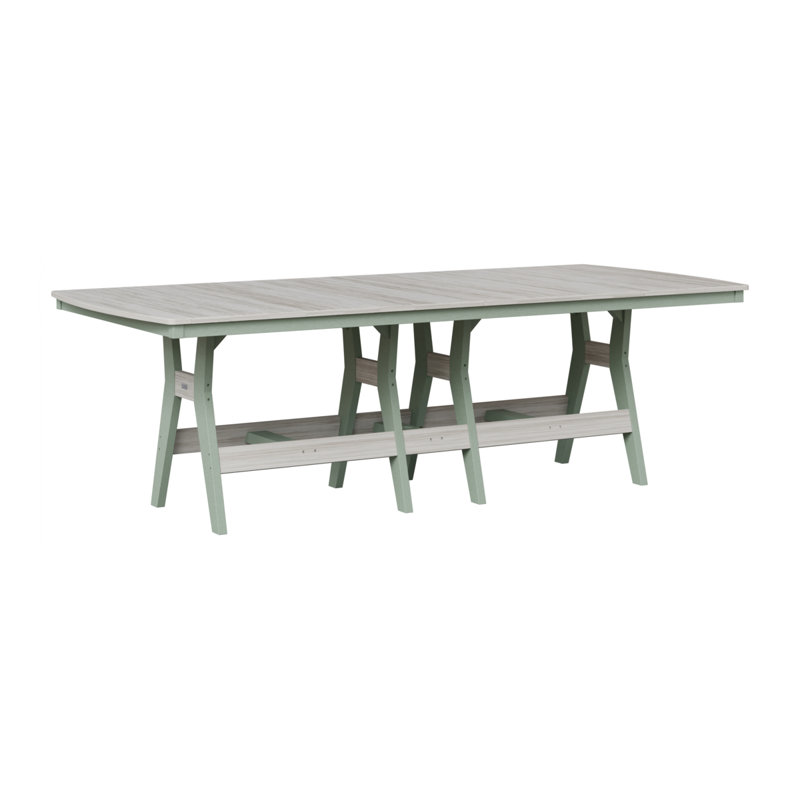 Table de salle à manger rectangulaire 96 po Berlin Gardens Harbor, Coquille de mer, Écume de mer, écume de mer