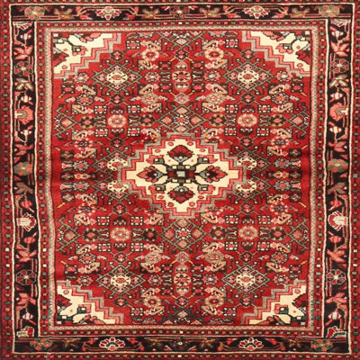 Tapis traditionnel rouge / noir