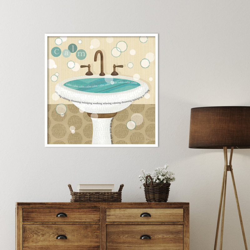 «Bathroom Bubbles I» par Véronique Charron, H 33 po x l 33 po