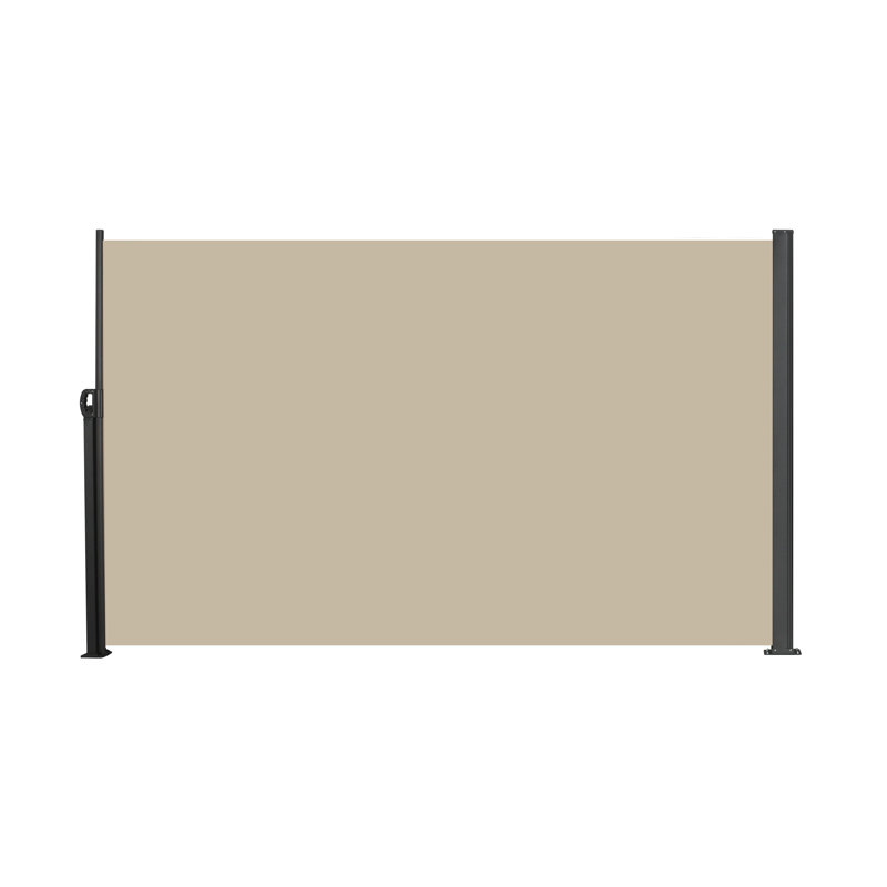Auvent rétractable pour écran latéral, résistant aux rayons UV, imperméable et protecteur pour patio, jardin, balcon, 118 po, beige
