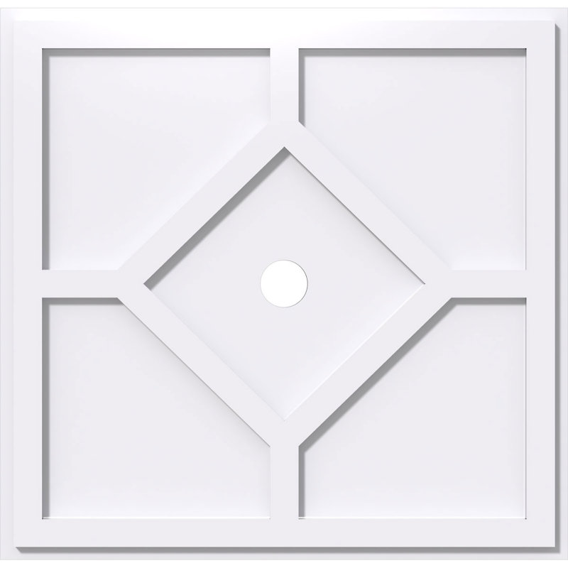 Médaillon de plafond contemporain en PVC de qualité architecturale 22 po x P 3 po x P 7 1/2 po x P 1 po
