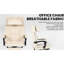 Grand et grand choix de sièges de bureau, velours beige, chaise confortable réglable, siège en velours, dossier haut, réglages