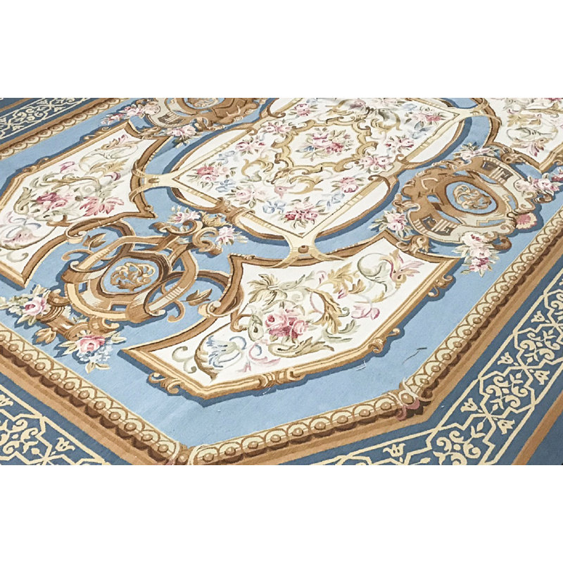 Hand-Knotted High-Quality Blue Area Rug