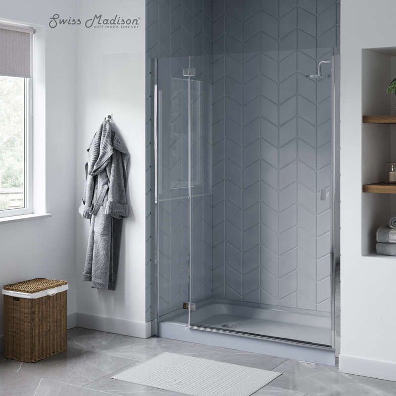 Voltaire 60" x 32" Single-Threshold, Shower Base, Left, Gray