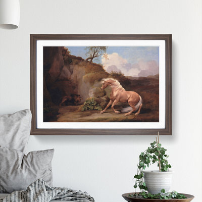 Horse Frightened by George Stubbs - Picture Frame Painting