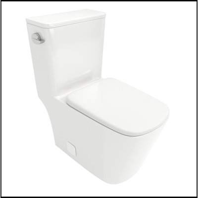 Toilette une pièce en céramique moderne à simple chasse avec siège cloisonné