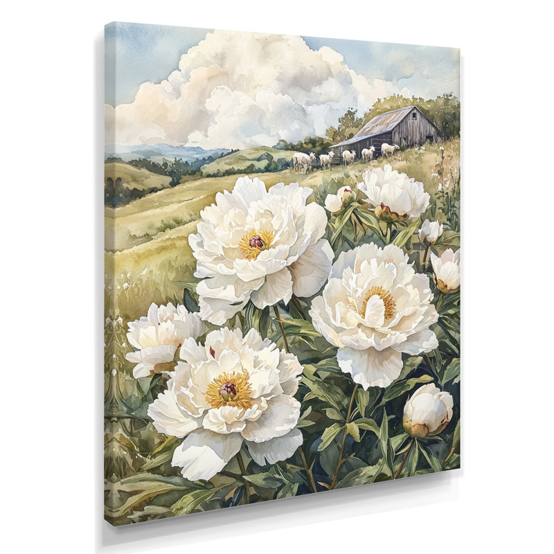 Bateson - impression sur toile florale, Ne s'applique pas, Toile tendue, H 32 po x l 24 po