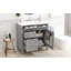 Meuble-lavabo de 36 po avec lavabo supérieur, meuble-lavabo moderne avec 2 tiroirs et tiroir escamotable, meuble-lavabo simple-429002160