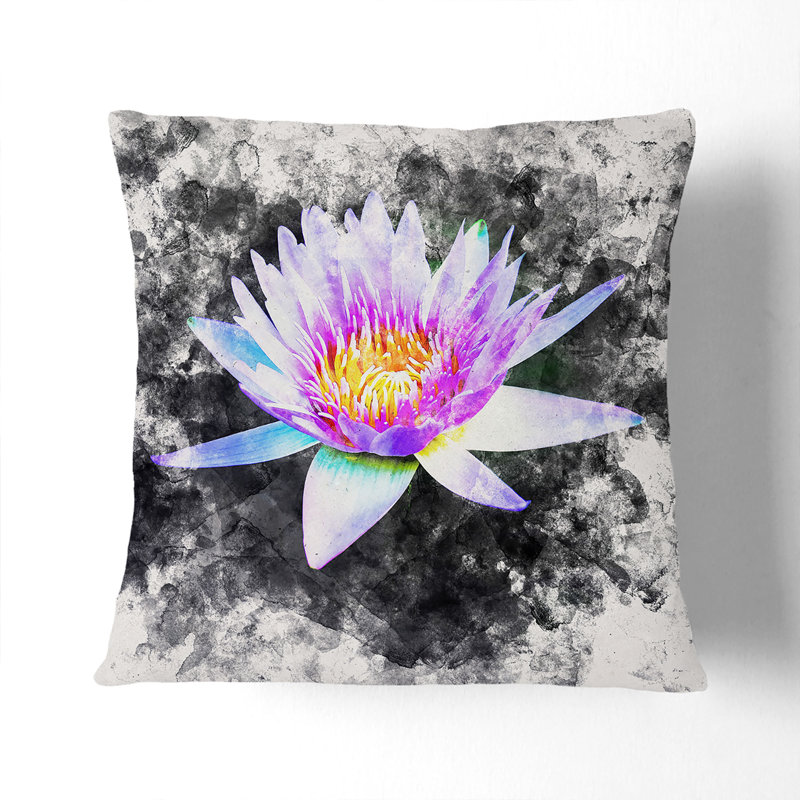 Floral Square Cushion, 55cm H x 55cm W x 20cm D