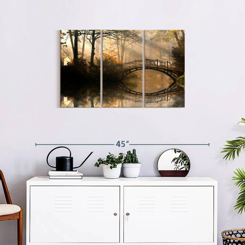 Pont sur toile Misty Park, ensemble de 3 pièces, H 33 po x l 20 po x P 1,25 po