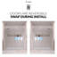 Porte de douche coulissante simple sans cadre avec verre transparent de 3/8 po de l 56 à 60 po x H 66 po Radiance-96703157