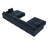 Tremee Velvet Modular Corner Sectional with Ottoman-87455965