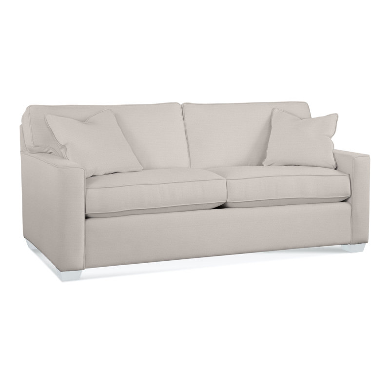 Frye 81'' Upholstered Sofa, White Textured Performance; 0865-91, Frost White