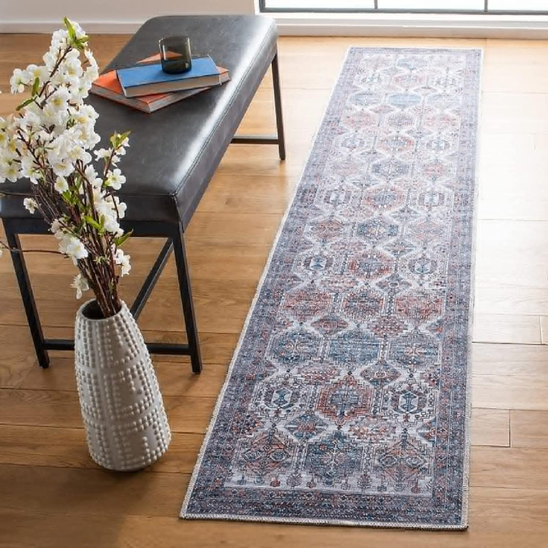 Alshawn Performance Machine Washable Oriental Rug, Runner 2' x 9'