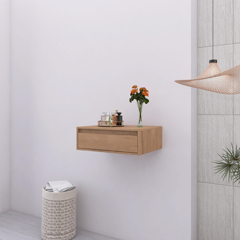 24 Inch Wall-Mounted Bathroom Storage Cabinet With Soft Close Drawer