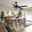 Trejo 52" Black Ceiling Fan with Light Kit and Reversible with Dimmable