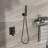 Oil Rubber Bronze Dual Shower - Balanced 1.8 Gpm Rainfall And Handheld Head With Adjustable Spray Ceiling Mount-117432619