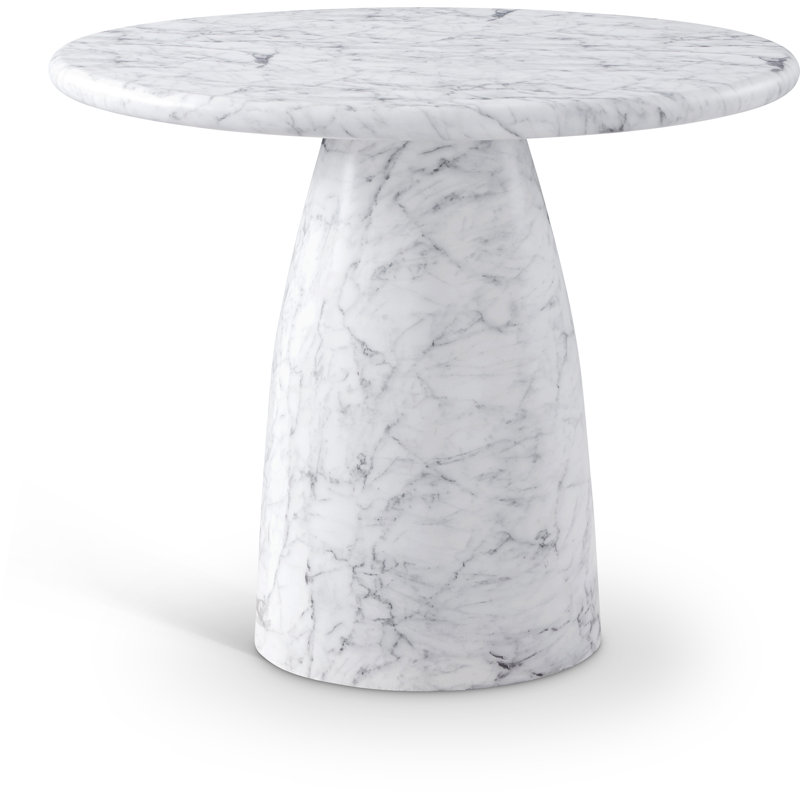 Table de salle à manger C béton, H 30 po x l 36 po x P 36 po, Blanc