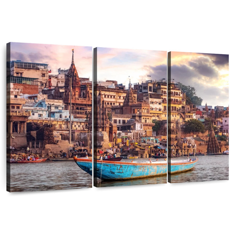 Lilie Scenic Manikarnika Ghat, 20" H x 33" W