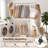 Rolling Clothes Rack, Double-Rod Extendable Garment Stand for Hanging Clothes