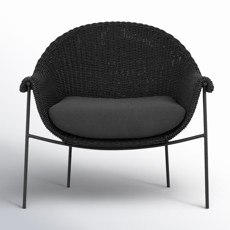 Suerte Outdoor Chair-Faux Black Hyacinth, Arashi Ink