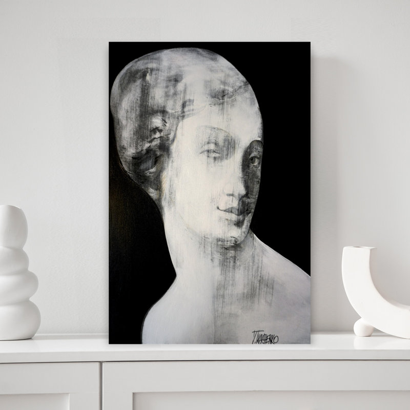 «Elegant Abstract Woman Abstract Classic Contemporary Portrait», art mural, H 18 po x l 12 po