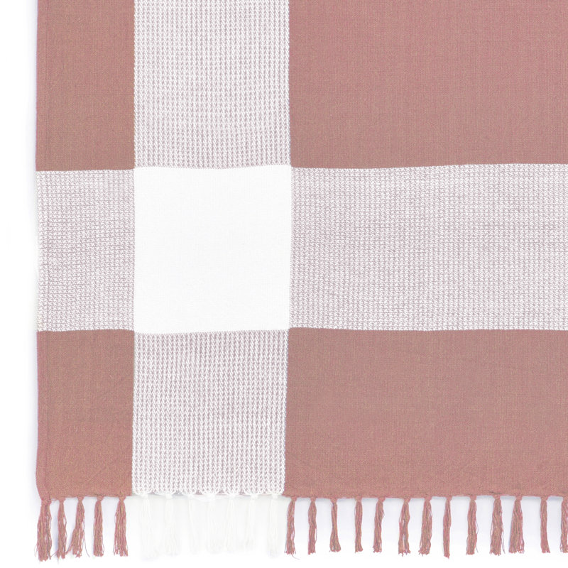  Couverture en coton écossais, Rose