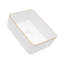 Lavabo de salle de bain rectangulaire en céramique blanche 16X12 pouces-21345461