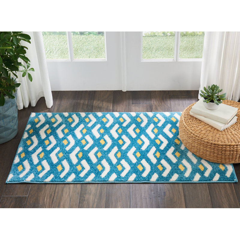 Tapis bleu Petrina, Rectangle 2 pi 2 po x 3 pi 9 po