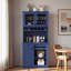 Armoire de cuisine autoportante avec tiroir, support à vin, tablettes réglables et-924865594