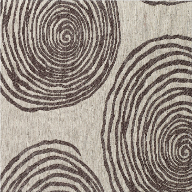 Upholstered Ottoman, Chocolate Polyester