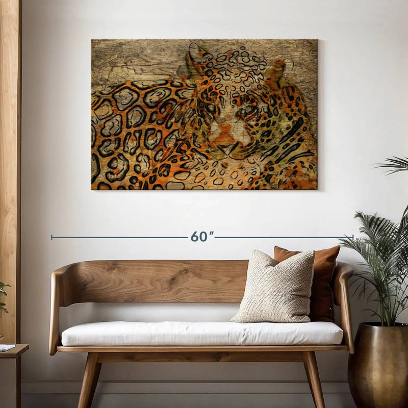 Brampt Wild Cat Skin, 30" H x 45" W