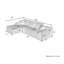 Canapé modulaire de 105 po, canapé modulaire Cloud avec assise profonde, canapé modulaire moderne en L avec méridienne, canapé rembourré pour salon, sans assemblage, (gris) 