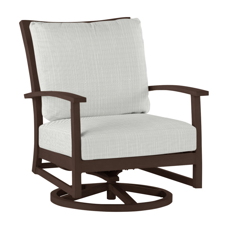 Charleston Patio Lounge Chair with Cushions, Welt, Linen Dove, Oyster